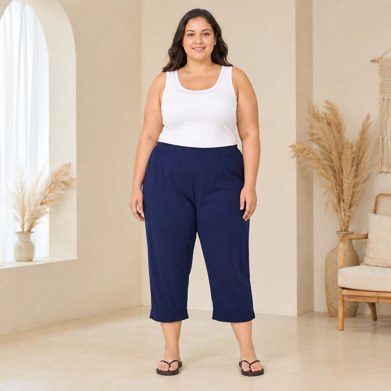 JERSEY-CAPRIS-NAVY