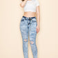 PRIVATE ORDER ACID WASH DISTRESSED SKINNY