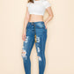 PRIVATE ORDER MEDIUM BLUE DISTRESSED SKINNY