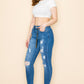 PRIVATE ORDER MEDIUM BLUE DISTRESSED SKINNY