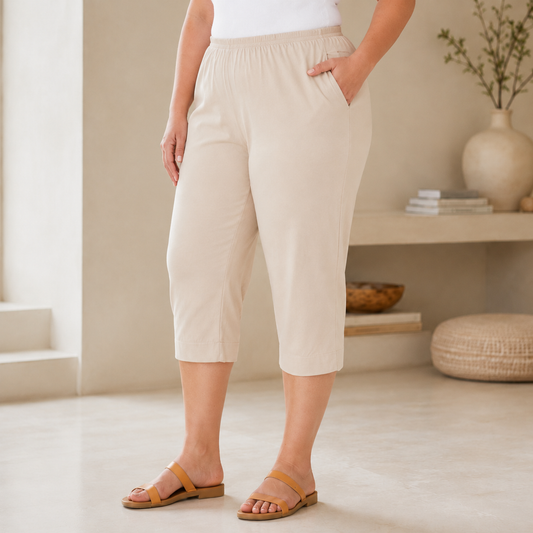 JERSEY-CAPRIS-KHAKI